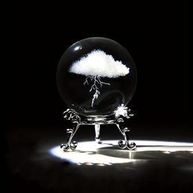 1pc Thunder Cloud Round Holiday Gift Desktop Home Creative Crystal Ball Small Ornaments, Living Room Bedroom Decoration Crafts, Home Decor 1pc Thunder Cloud Round Holiday Gift Desktop Home Creative Crystal Ball Small Ornaments, Living Room Bedroom Decoration Crafts, Home Decor