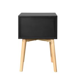 Side Table,Bedside Table With 2 Drawers And Rubber Wood Legs, Mid-Century Modern Storage Cabinet For Bedroom Living Room Side Table,Bedside Table With 2 Drawers And Rubber Wood Legs, Mid-Century Modern Storage Cabinet For Bedroom Living Room